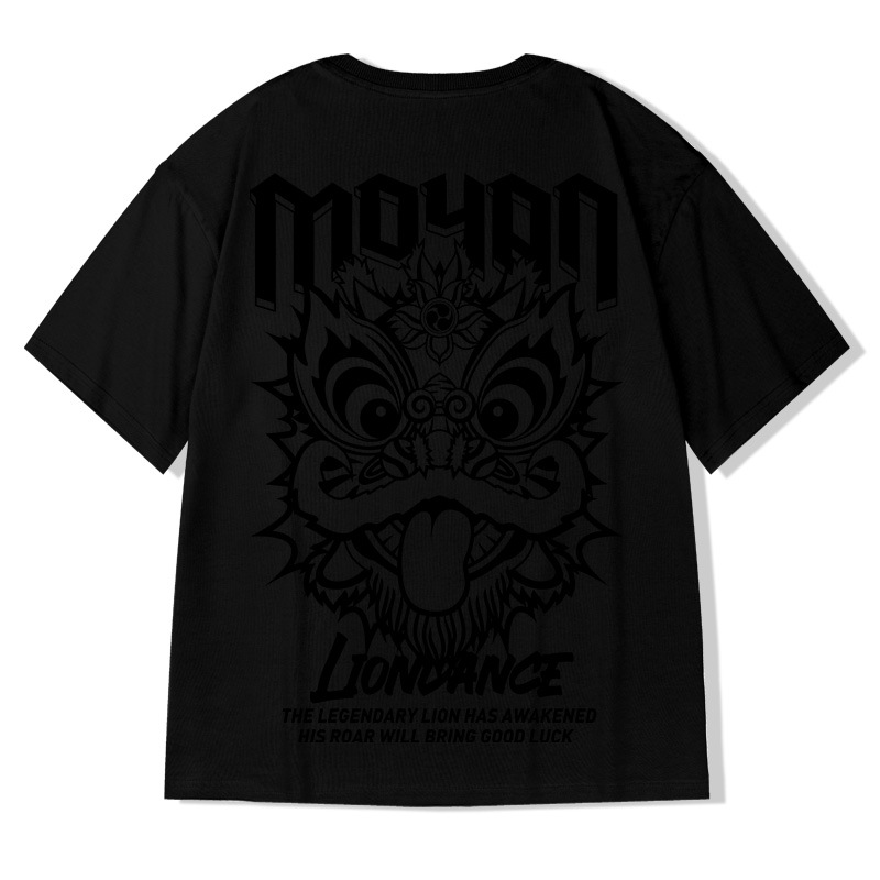 C&JFat Guy Große Herrenmode Neue Sommer Lässige High Street Loses T-Shirt Amerikanische Kurzarm Herren Fett Plus 5/4 Ärmel_voghion.com