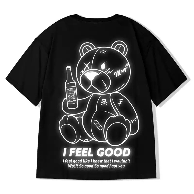C&JNationale Mode BF-Stil große dicke Männer Kurzarm-T-Shirt Herrenmode Marke Halbarm-Oberteil Ins Studentenpaar_voghion.com