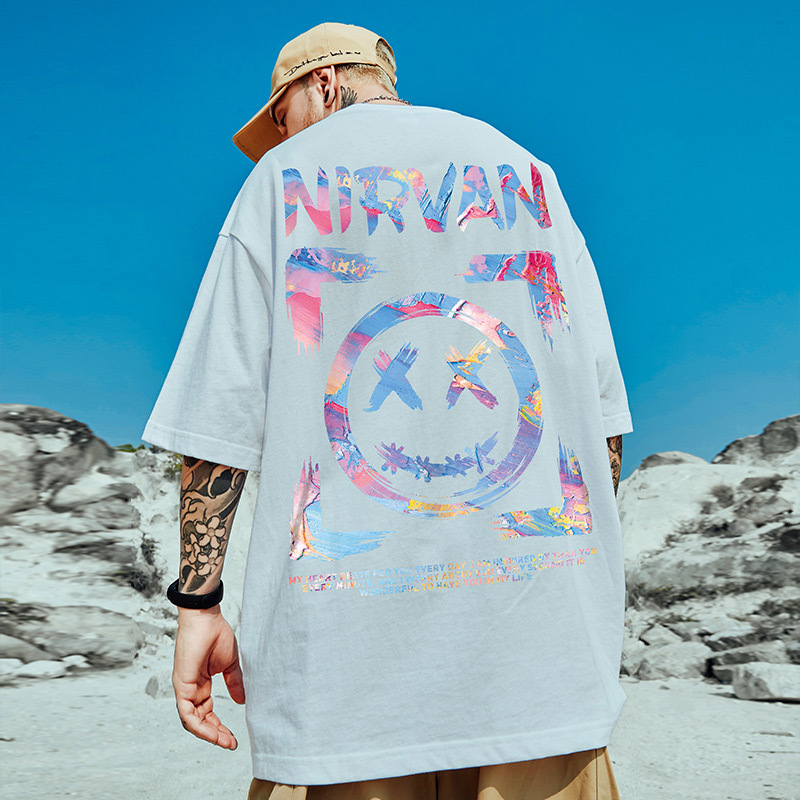 C&JChina-Chic T-Shirt Fat Man Trendy Ins Kurzarm Trendy Marke Loose Sommer Chinesischer Stil Übergröße Fünf Halbarm_voghion.com