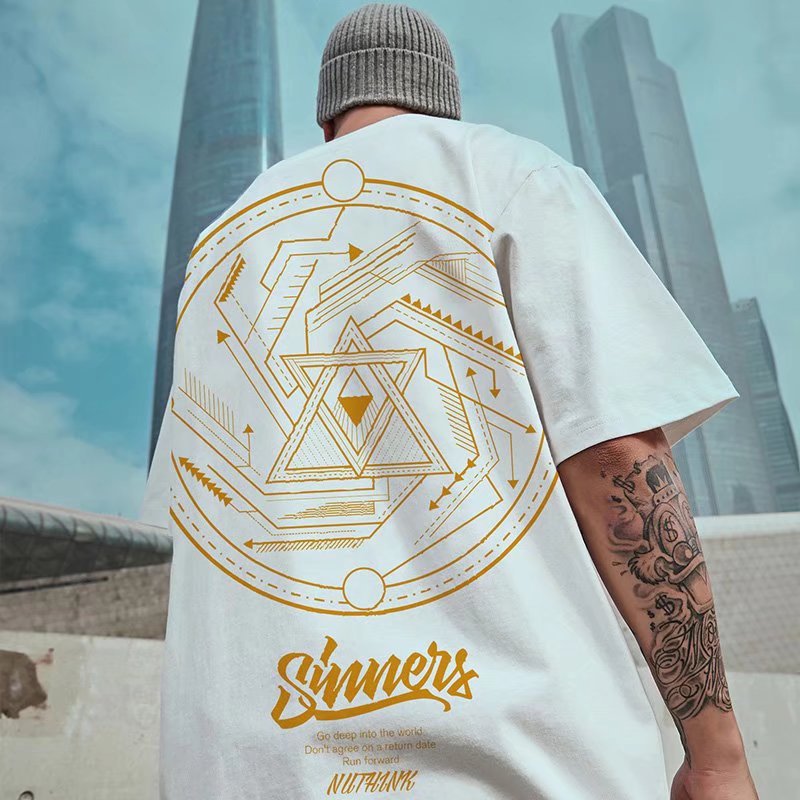 C&JOversize, marca americană de modă Big Fat, tricou cu mânecă scurtă, chic-chic pentru bărbați, Chaoins, jumătate de mânecă, 8XL_voghion.com