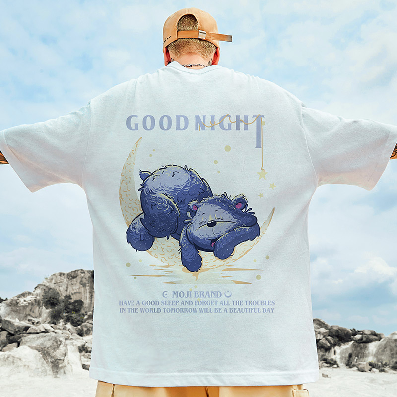 C&JHigh Street Fashion Brand Loose T-shirt Fat Short Sleeve Men's Fat Plus Sleeve Oversize Couples Large Men's Wear_voghion.com