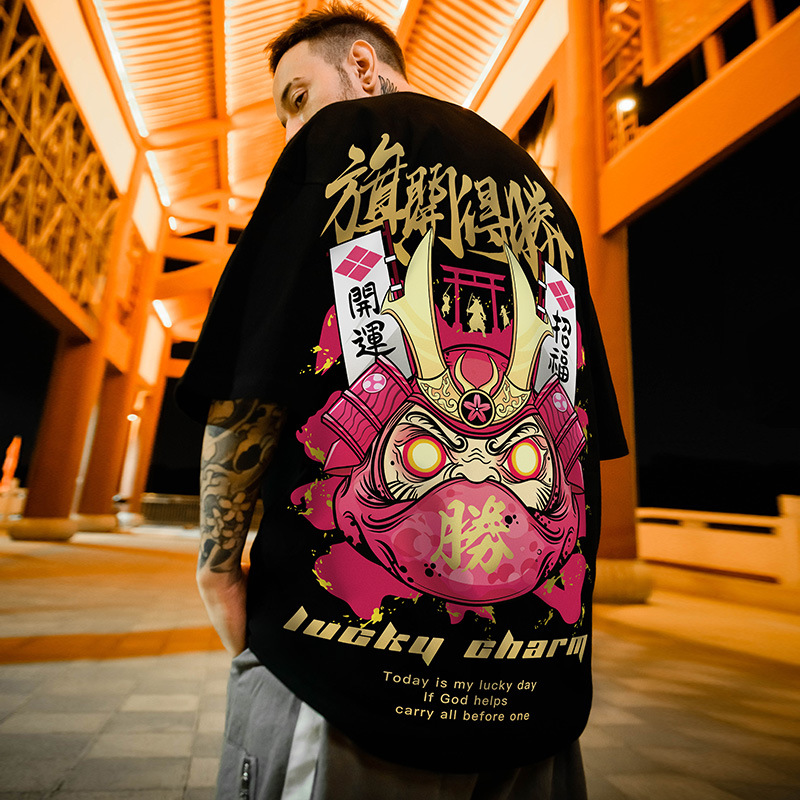 C&JChina-Chic Culture Kurzarm-T-Shirt, Herrenmode, Marke, großes lockeres Halbarm-T-Shirt für den Sommer, fetter Druck, für Paare_voghion.com