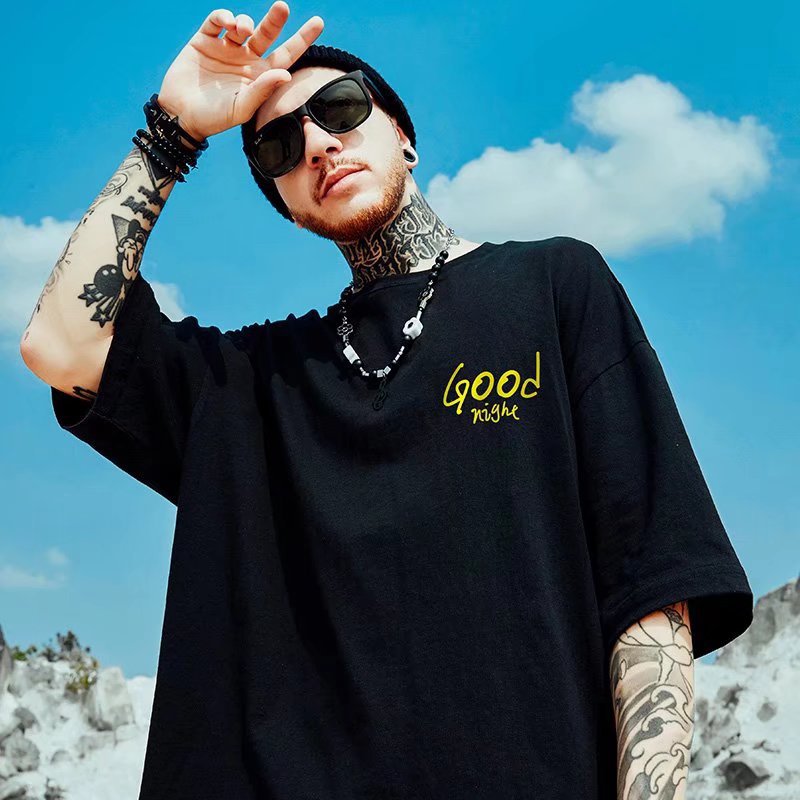C&J Sommer neue Ins-Stil Kurzarm T-Shirt Männer und Frauen Modemarke lose Liebhaber lässig halbe Ärmel T-Shirt 8XL_voghion.com