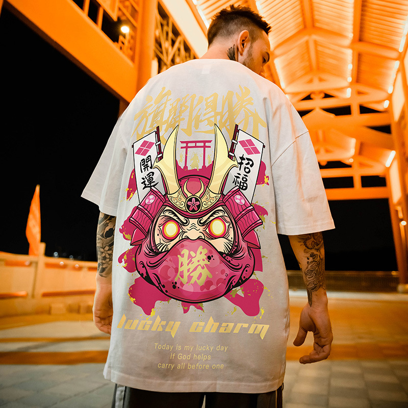 C&JChina-Chic Culture Kurzarm-T-Shirt, Herrenmode, Marke, großes lockeres Halbarm-T-Shirt für den Sommer, fetter Druck, für Paare_voghion.com