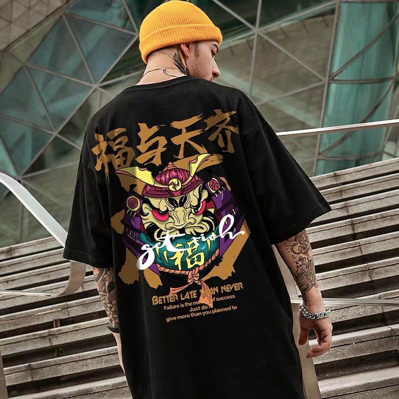 C&JSummer Großes Buchstaben-Druck-Hip-Hop-Kurzarm-T-Shirt Herrenmodemarke Loses großes Ins-Halbarm-T-Shirt Hübsches Oberteil_voghion.com
