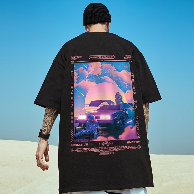 C&J Übergroße Modemarke Fat · Hip Hop Loose Kurzarm T-Shirt Fashion Halbarm Große Herren 8XL_voghion.com