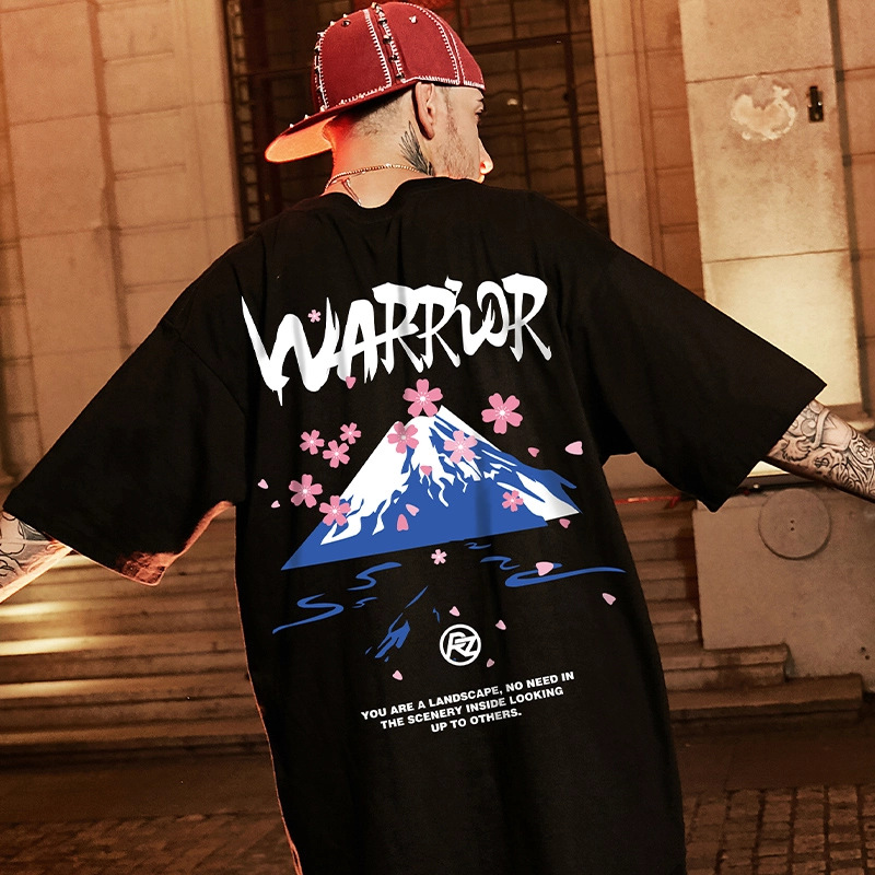 C&J T-Shirt Kurzarm Herren Große Modemarke Loose Ins Fashion Dicke Herren Sommer Plus US Halbarm_voghion.com