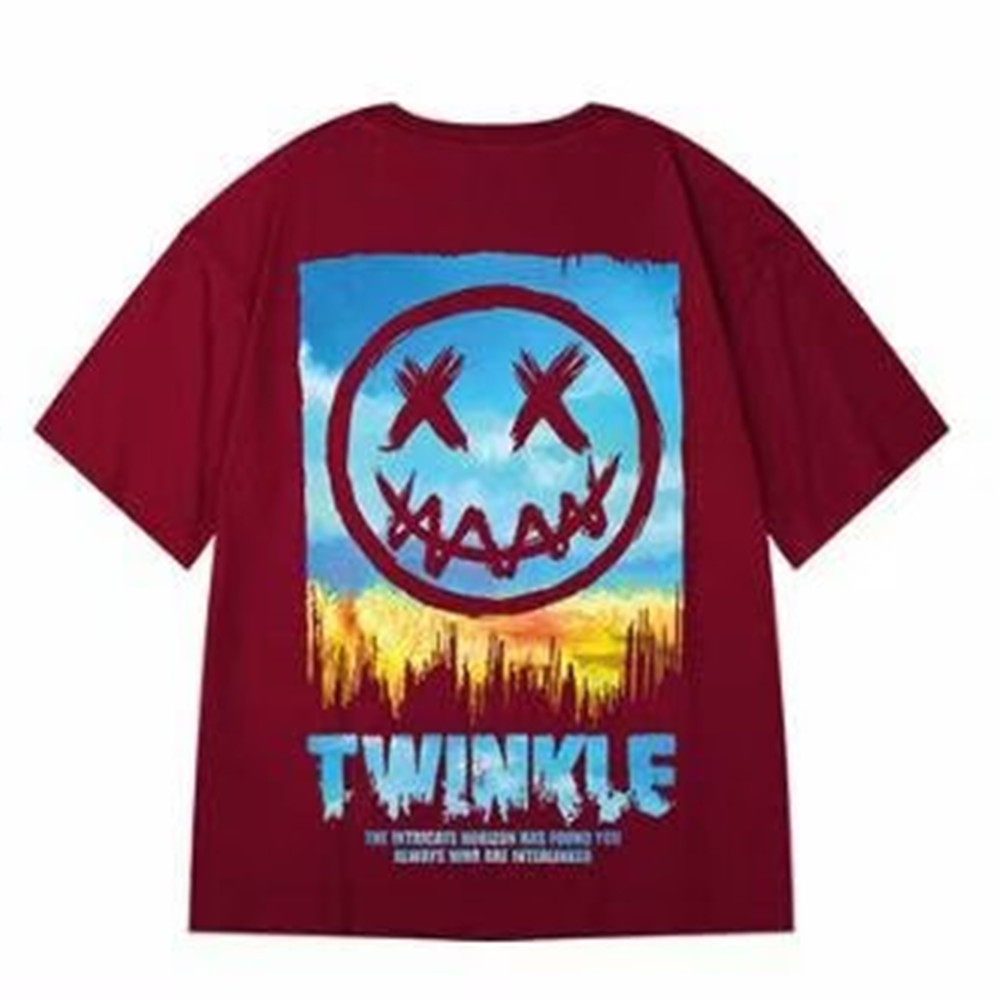C&JÜbergroßes China-Chic Little Devil Großes Kurzarm-T-Shirt für Herren ins Fashion Paar Halbarm Lose Große Herrenbekleidung_voghion.com