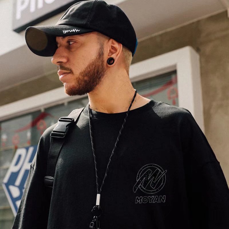 C&J High Street Kurzarm T-Shirt Große Herren Lose Sommer Oversize American Fat Herren Top Kleidung Ins Fashion Label_voghion.com