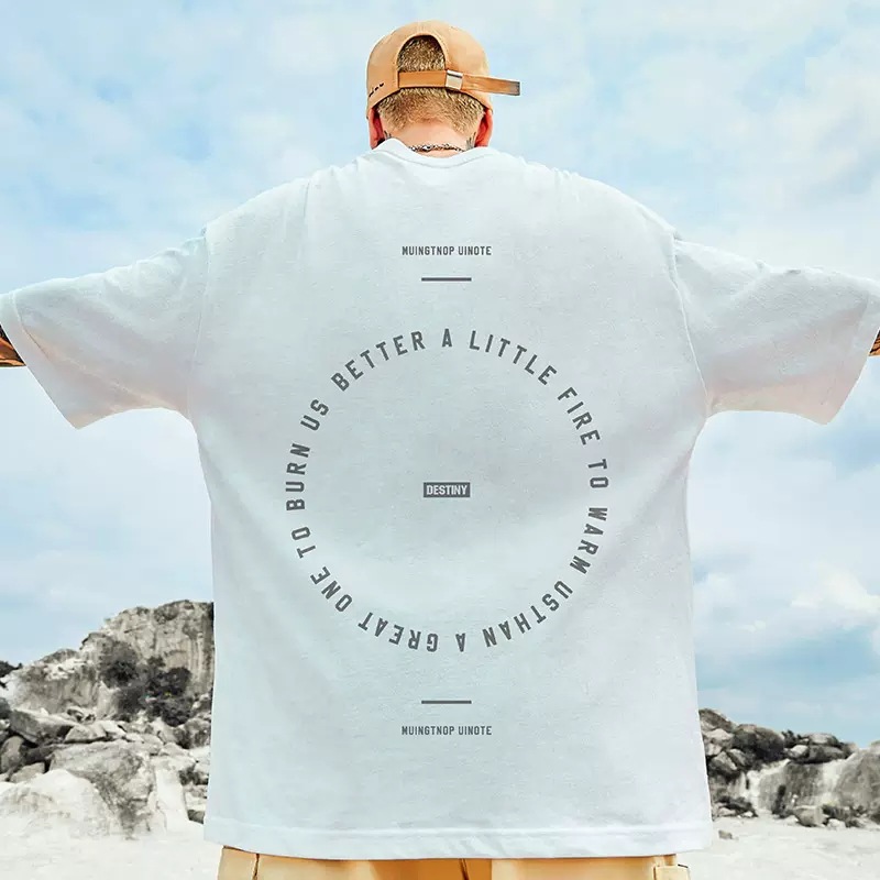 C&J High Street Fashion Brand T-shirt allentata Fat Man Manica corta Uomo Fat Plus Manica 5/4 China-Chic Large_voghion.com