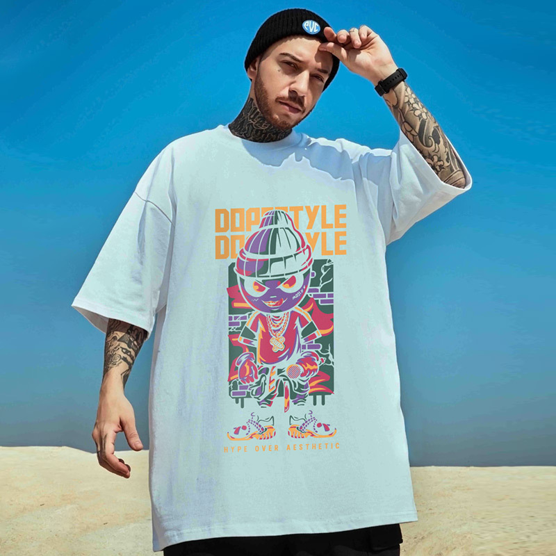 C & J marque de mode américaine ample t-shirt gros manches courtes hommes gros Plus demi manches 2023 Couples grands hommes été_voghion.com