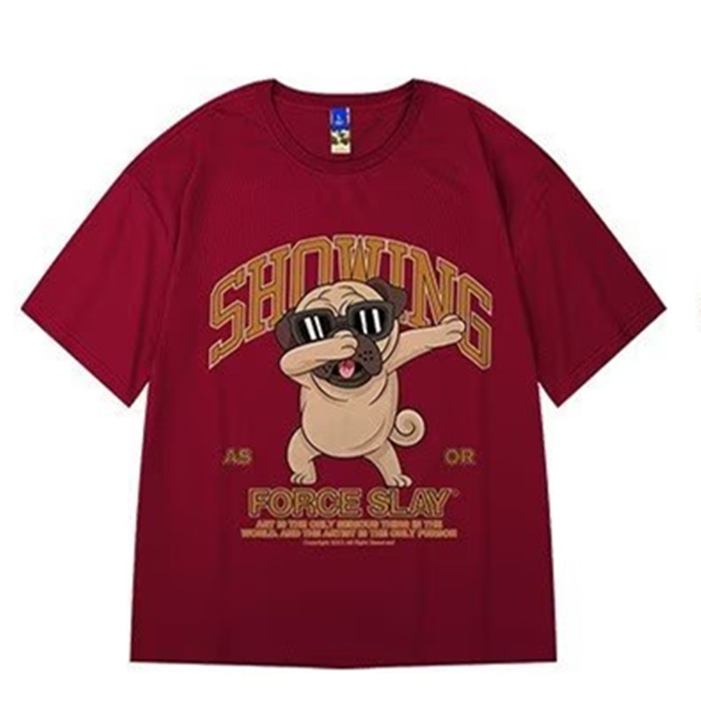Oversized Men's T-shirt American Fashion Loose Fit Short Sleeve_voghion.com