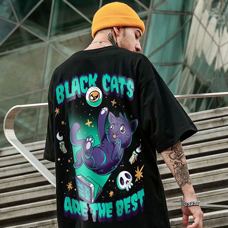 C&J Trendige Marke lockeres T-Shirt Fat Man Kurzarm Herren plus Fat Five Quarter Sleeve Large Herren Sommer_voghion.com
