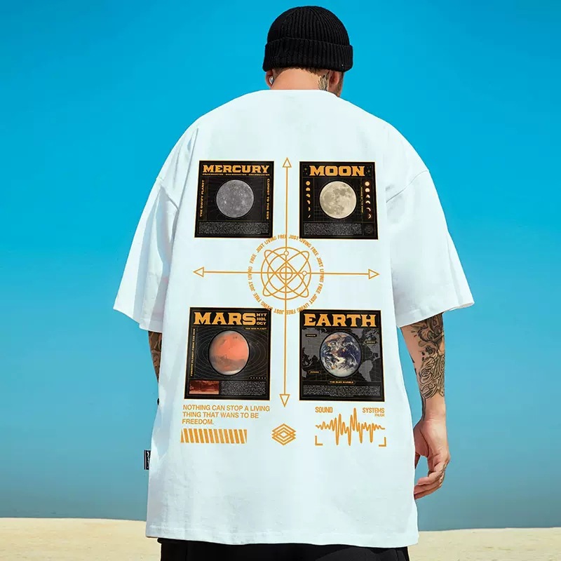 C&JChina-Chic Fat Man Ins Kurzarm-T-Shirt Herrenmode-Druck Große Herrenbekleidung Lose Plus Fat Plus Modemarke_voghion.com